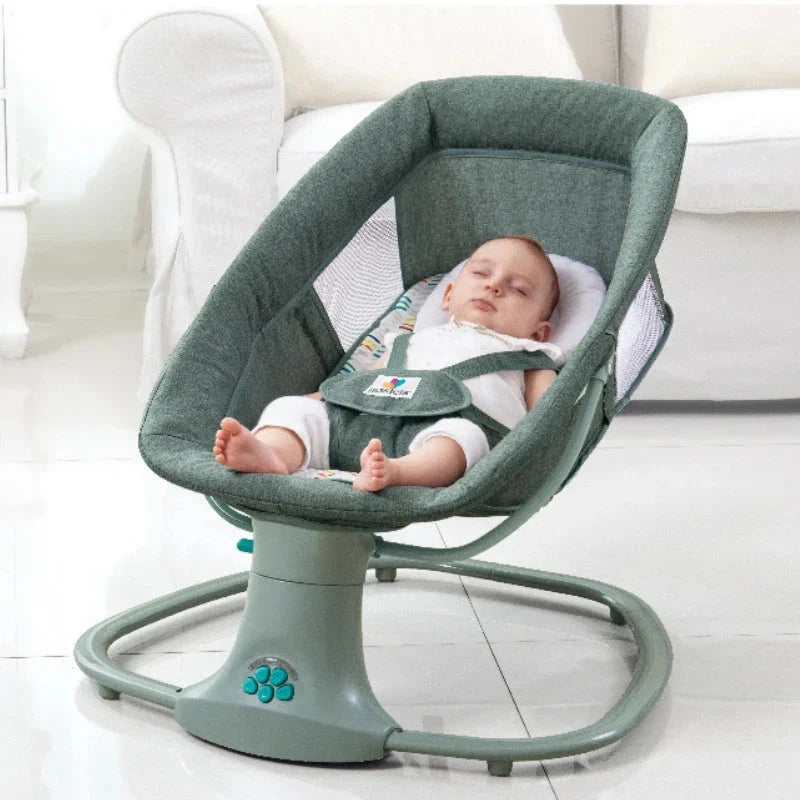 Cadeira de Balanço Elétrico Para Bebes Conforto Blue Cadeira de Balanço Ninace