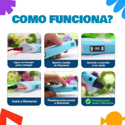 Caneta de Impressão 3D Inteligente Ninace Caneta de Impressão 3D Inteligente Kratos Ninace 