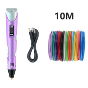 Caneta de Impressão 3D Inteligente Ninace Caneta de Impressão 3D Inteligente Kratos Ninace Roxo A Pronta Entrega 