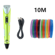 Caneta de Impressão 3D Inteligente Ninace Caneta de Impressão 3D Inteligente Kratos Ninace Verde A Pronta Entrega 