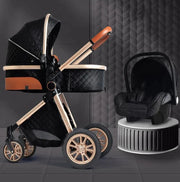 Carrinho de Bebê 3 em 1 Smart Mommy Acessórios bebe Ninace Preto com bebê conforto 