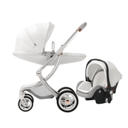 Carrinho de Bebê Deluxe Prime Ninace Baby carrinho bebe Ninace Branco 