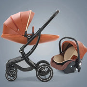Carrinho de Bebê Deluxe Prime Ninace Baby carrinho bebe Ninace Marrom 