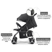 Carrinho de Bebê Multikids Baby Flick Preto (0 a 15 kg) Carrinho de Bebê Multikids Baby Flick Preto (0 a 15 kg) Ninace 