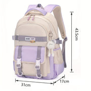 Mochila Escolar Casual Feminina com Chaveiro Mochila Escolar Casual Feminina com Chaveiro Ninace 