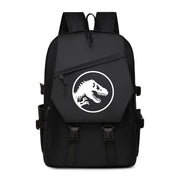 Mochila Escolar com Estampa de Dinossauro em Poliéster Mochila Escolar com Estampa de Dinossauro em Poliéster Ninace Preta Estilo 1 