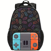 Mochila Escolar de Nylon com tema de Controle Mochila Escolar de Nylon com tema de Controle Ninace Azul 