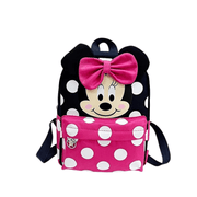 Mochila Escolar do Mickey & Minnie de Bolinhas Mochila Escolar do Mickey & Minnie de Bolinhas Ninace Preta/Rosa 