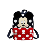 Mochila Escolar do Mickey & Minnie de Bolinhas Mochila Escolar do Mickey & Minnie de Bolinhas Ninace Preta/Vermelha 