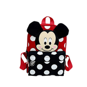 Mochila Escolar do Mickey & Minnie de Bolinhas Mochila Escolar do Mickey & Minnie de Bolinhas Ninace Vermelha/Preta 