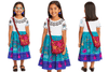 Vestido Infantil Mirabel Madrigal - Encanto Vestido Infantil Mirabel Madrigal - Encanto Ninace 